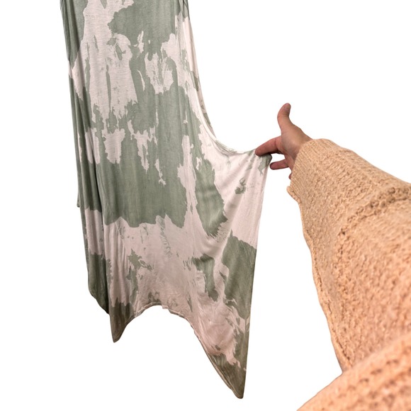 TieDye Handkerchief Hem Maxi Dress Asymmetric Cotton Boho Lagenlook Italy Resort - Picture 4 of 13